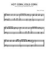 Téléchargez l'arrangement pour piano de la partition de Traditionnel-Hot-corn-cold-corn en PDF
